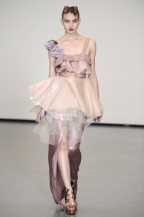 Silk dress with net apron spring/summer 2009. Designed by Roksanda Illincic