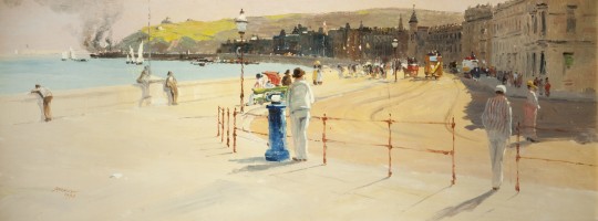 John Miller Nicholson, A Summer Afternoon, Douglas Promenade (1888). Manx National Heritage IOM_MNH_1954_2501_050