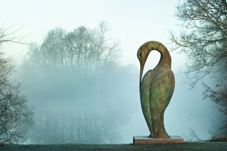 Simon Gudgeon, Isis, 2009. Height: 10 feet. Pallington Lakes, Pallington, Dorchester, Dorset