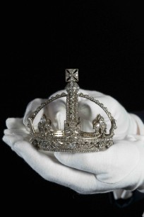Queen Victoria’s small diamond crown is prepared for display in a new exhibition of the Crown Jewels at the Tower of London to celebrate The Queen’s Diamond Jubilee. Royal Collection Trust/© Her Majesty Queen Elizabeth II 2012