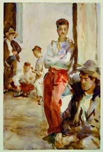 John SInger Sargent, Spanish Soldiers, c. 1903. Watercolour on paper, over preliminary pencil. Brooklyn Museum, New York, Purchased by Special Subscription