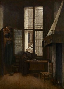 Jacobus Vrel, Woman at a Window (1654) Oil on panel 66.0 x 47.5 cm Kunsthistorisches Museum