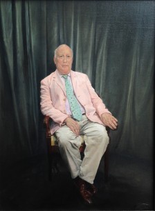 Teri Anne Scoble, Lord Julian Fellowes, 2014, Oil on panel, 41cm x31cm