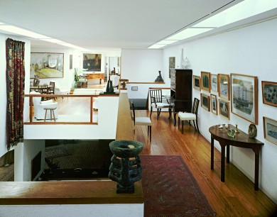 House extension, upstairs . Designed by Sir Leslie Martin, opened in 1970.   Kettle’s Yard,  University of Cambridge.
