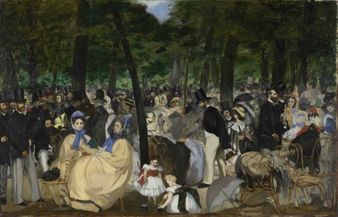 Edouard Manet  Music in the Tuileries Gardens, 1862  Oil on canvas  76.2 x 118.1 cm  The National Gallery, London. Sir Hugh Lane Bequest, 1917