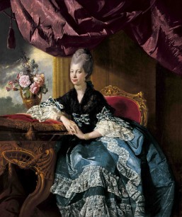 Johan Zoffany,  Queen Charlotte, 1771  Oil on canvas  163.8 x 137.5 cm  The Royal Collection, Her Majesty Queen Elizabeth II