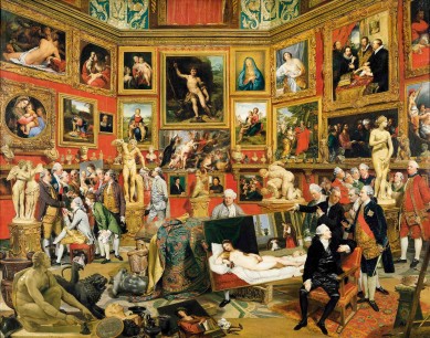 Johan Zoffany, The Tribuna of the Uffizi, 1772–7  Oil on canvas  123.5 x 155 cm