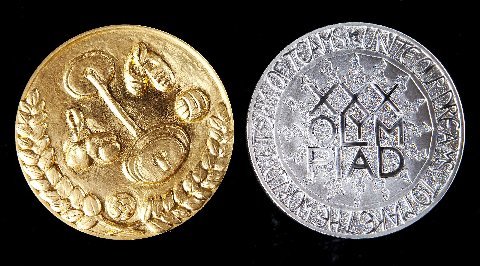 The gold and silver kilogram Olympic coins