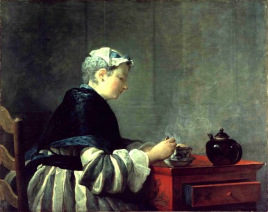 Jean-Siméon Chardin, Lady Taking Tea, Hunterian  Museum and Art Gallery, Glasgow