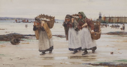 Walter Langley (1852–1922), Breadwinners, 1896 Watercolour, 23x43cm. Penlee House Gallery & Museum, Penzance