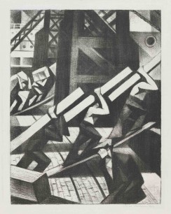 C.R.W. Nevinson, Loading the Ship, 1917. © Courtesy of Osborne Samuel