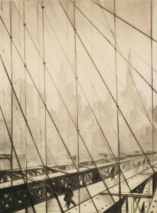 C.R.W. Nevinson, Looking Through Brooklyn Bridge, 1921