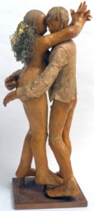 Evelyn Williams, Lovers, 1972, wax sculpture 89cmx51cm