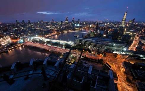 Lucinda Grange (born 1990) London Pigment print made 2014 (the redevelopment of Blackfriars Railway Bridge), © Lucinda Grange