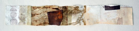 Jeremy Gardiner, Lulworth Cove (2012) monoprint, 26x155cm. Courtesy the artist