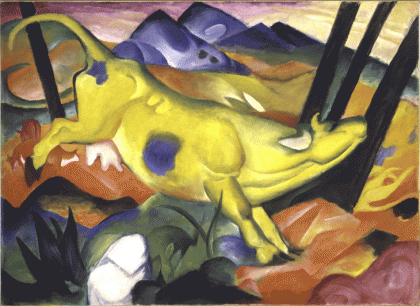 Franz Marc, Die Gelbe Kuh, 1911, Öl auf Leinwand, 140.5 x 189.2cm, Solomon R. Guggenheim Museum, New York