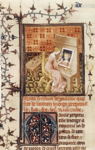 Marcia Painting Her Self-Portrait, from a manuscript of Boccaccio’s On Famous Women, 1402 Bibliotheque Nationale de France, Paris. Photo: akg-images