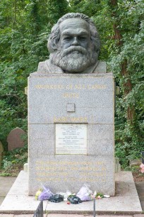 The grave of Karl Marx – a very popular monument!  East Cemetery © Hugh Thompson