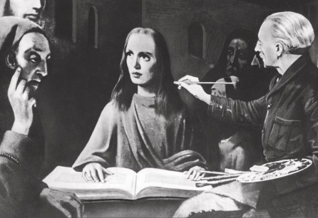 Han van Meegeren painting Christ Among the Doctors, after Johannes Vermeer, during his trial in Amsterdam, 1947 © Indianapolis Museum of Art, Gift of Mr & Mrs Joseph E. Cain