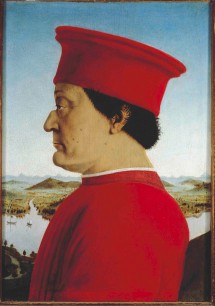 Piero della Francesca, Portrait of Federico da Montefeltro, 1465–72, Uffizi, Florence © Artothek / Paolo Tosi