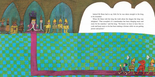 Spread from Mr Benn – Red Knight by David McKee