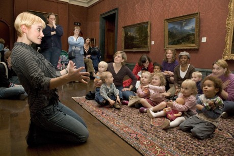 Children enjoying art at London's National Gallery