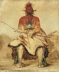 George Catlin, La-dÛo-ke-a, Buffalo Bull, a Grand Pawnee Warrior Pawnee, 1832