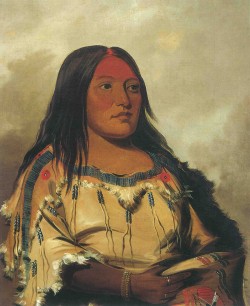 George Catlin, Eeh-nÌs-kim, Crystal Stone, Wife of the Chief Blackfoot/Kainai, 1832