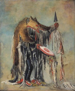 George Catlin, Medicine Man, Performing his Mysteries over a Dying Man Blackfoot/Siksika,  1832