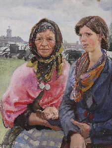 Laura Knight, Gypsies at Ascot (1933). Courtesy, National Portrait Gallery, London