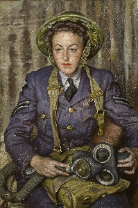 Laura Knight, Corporal J. M. Robins (1941). Courtesy, National Portrait Gallery, London