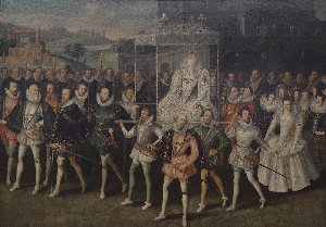 The Procession Portrait of Queen Elizabeth by unknown Anglo-Netherlandish artist, c.1600–3 © Sherborne Castle, Dorset