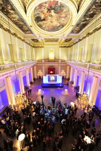 Interior of the Banqueting House, Whitehall, London. Extensive conservation work is needed in all the royal palaces