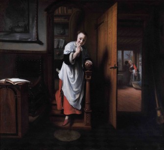 Nicolaes Maes The Eavesdropper 1655–7 Oil on canvas 57.5 x 66.0 cm Apsley House, English Heritage  London