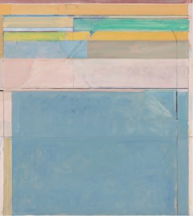 Richard Diebenkorn,  Ocean Park #116, 1979  Oil and charcoal on canvas  208.3 x 182.9 cm  Fine Arts Museums of San Francisco, museum purchase, gift of Mrs Paul L. Wattis © 2014 The Richard Diebenkorn Foundation