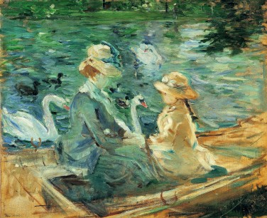 Berthe Morisot Sur le lac du bois de Boulogne (On the Lake in the Bois de Boulogne), 1884. Oil on canvas