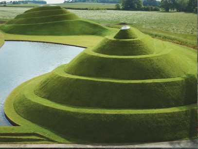 Spiral hills in the Garden of Cosmic Speculation, Scotland, UK. © Allan Pollock Morris