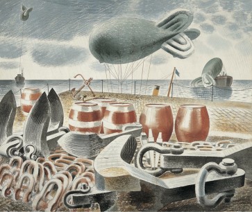 Eric Ravilious, Barrage Balloons at Sea