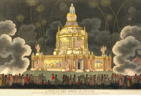 Anon., A View of the Temple of Concord, Hand-coloured etching, 1814, British Museu.
