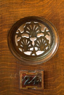 Pew end, John Wesley's Chapel. © The Museum of Methodism & Wesley’s Chapel