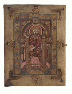 folio 28v. The Evangelist Matthew holding his Gospel