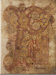 folio 34r. The Chi Rho page (the Greek letters chi and rho are the first two letters of 'Christ' in Greek)