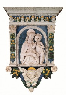 Attributed to Giovanni della Robbia (1469–1529/30), Virgin and the Child, c.1506, polychromed and glazed terracotta, 137x95 cm