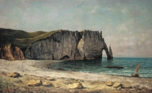 Gustave Courbet (1819–77), The sea-arch at Etretat, 1869, oil on canvas, 76.2x123.1 cm