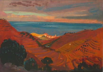 James Dickson Innes, Collioure from the Hills, 1911. JDI 211. Oil on panel. 23.5 x 33 cm. Image © Steve Gorton.