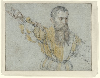 Giuseppe Porta, called Giuseppe Salviati. Italian, c. 1520–1575. Bearded Man with His Right Arm Raised, 1562/64.