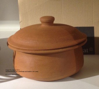 Potato Pot handmade by potters sold at Habitat 2013 designed by Maham Anjum