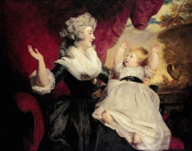 Joshua Reynolds, Georgiana, Duchess of Devonshire, with her Infant Daughter,1786. Oil on canvas, 112.5x142.7cm. Devonshire Collection, Chatsworth House, Derbyshire. Reproduced by permission of Chatsworth Settlement Trustees/ Bridgeman Art Gallery