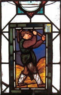 Dante Gabriel Rossetti, Labours of the Month – August, Threshing (1863), Stained Glass Museum2002.1