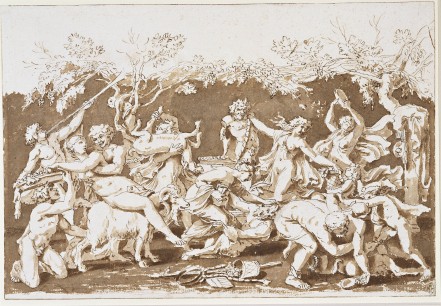 1.	Nicolas Poussin, The Triumph of Pan, c. 1636, Pen and ink with wash over stylus and black chalk, 581 x 410 x 29 mm.